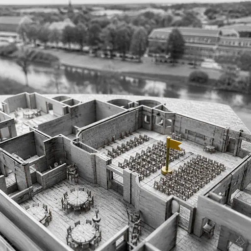 How to read the Auberge de Hilver conference rooms capacity floor plan for refined events in North Brabant